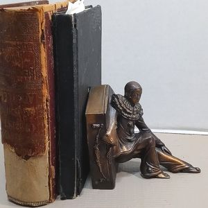 1920s Pierrot Clown Bronze book End